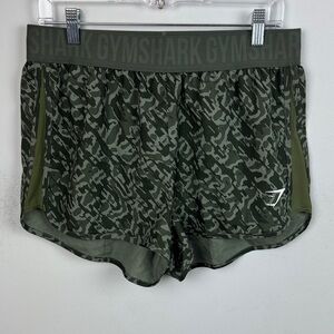 Gymshark Women's Olive Camo Athletic Shorts